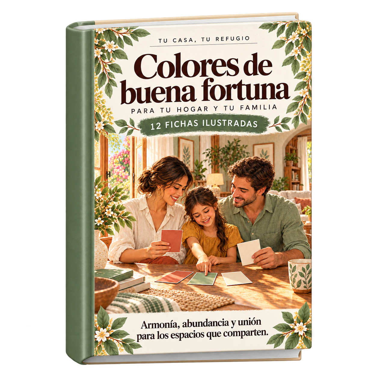 Portada del bono Colores de buena fortuna, con 12 fichas ilustradas